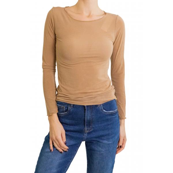 Maglia misto cashmere tinta unita 